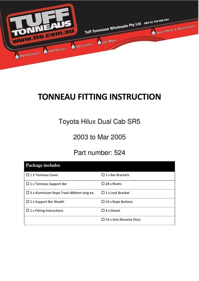 Tuff Tonneaus 524 FITTING INSTRUCTION