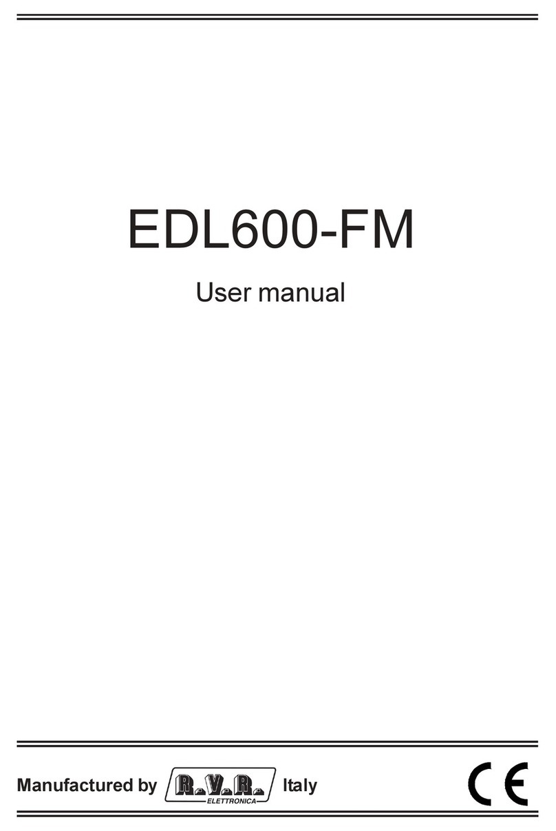 R.V.R. Elettronica EDL600-FM User manual
