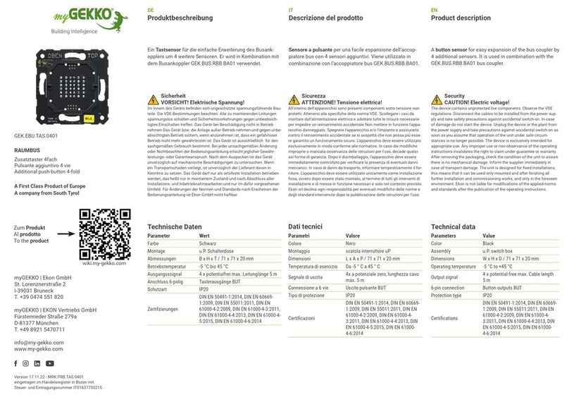 myGekko GEK.EBU.TAS.0401 installation guide