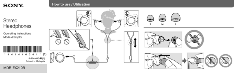 Sony MDR-EX210B User manual