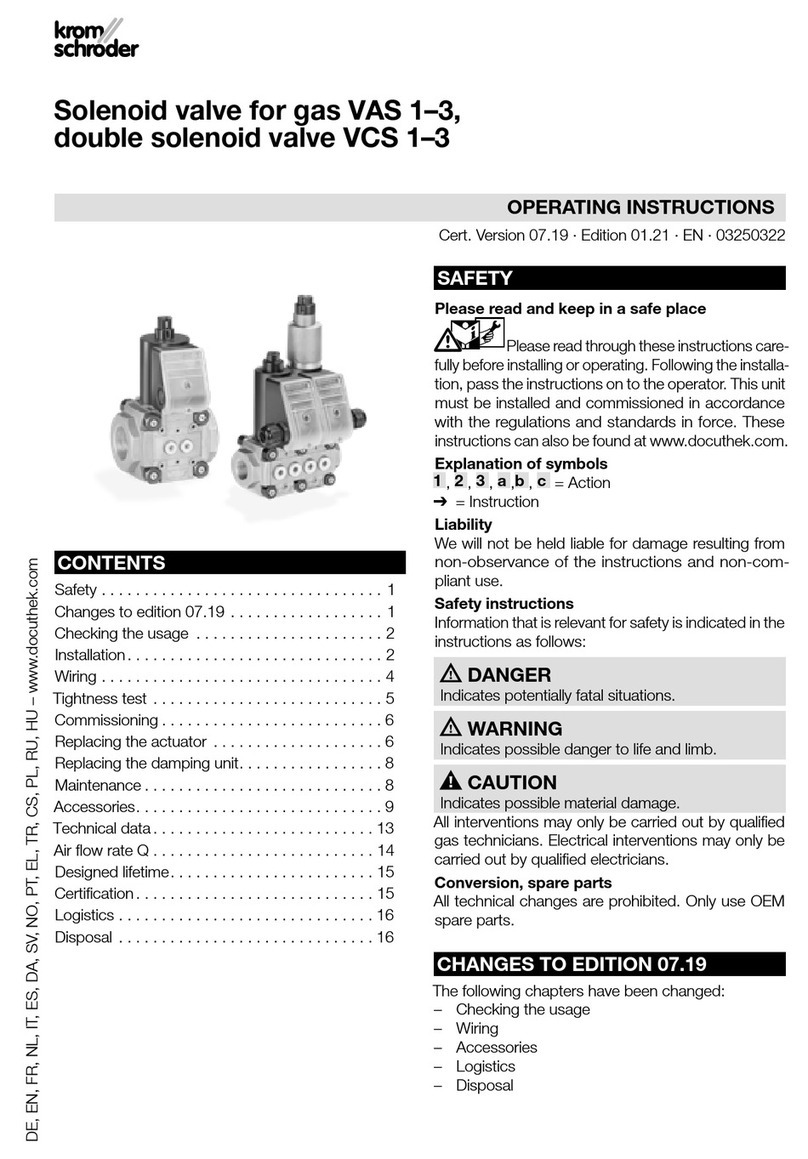 Kromschroeder VAS 1-3 User manual