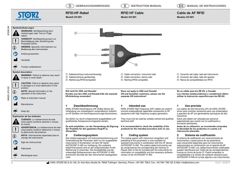 Storz UH 801 instruction manual