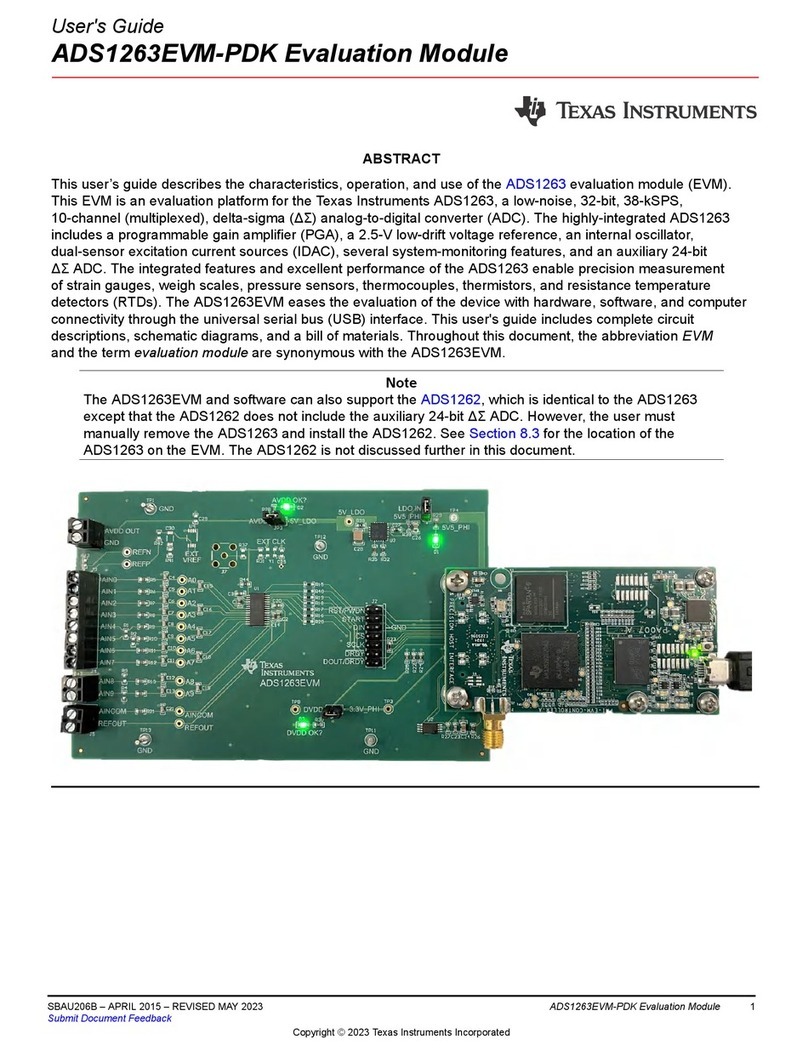 Texas Instruments ADS1263EVM-PDK User manual