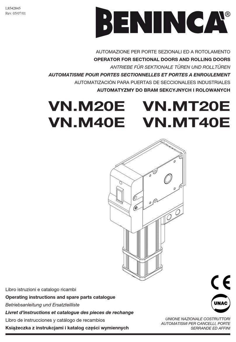 Beninca VN.MT20E User manual