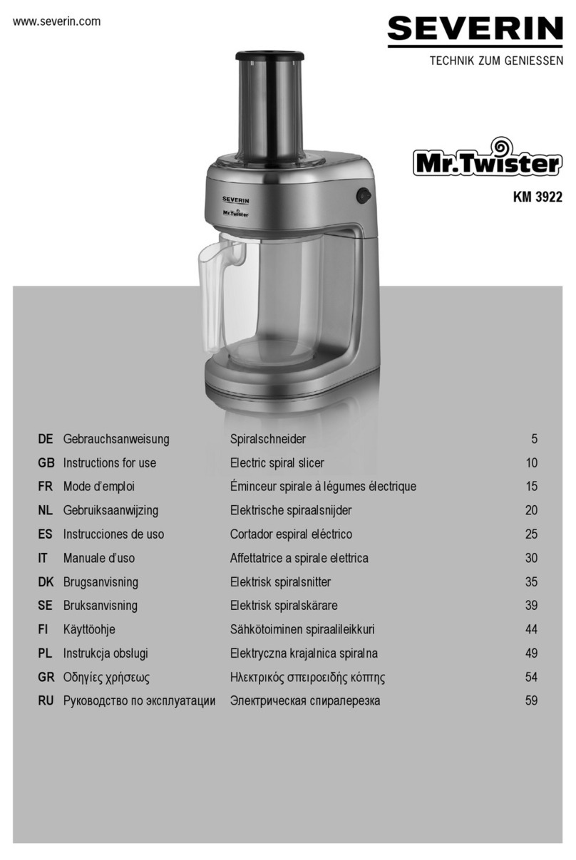 SEVERIN Mr.Twister KM 3922 User manual