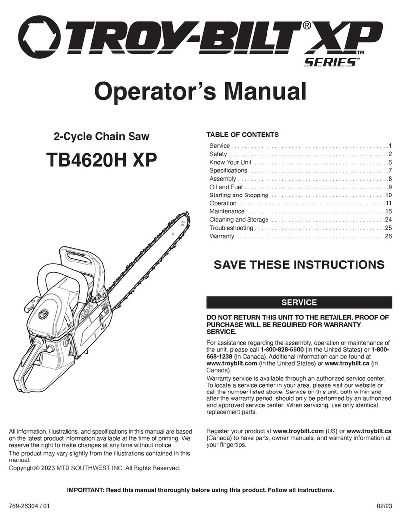 Troy-Bilt TB4620H XP Operator's manual