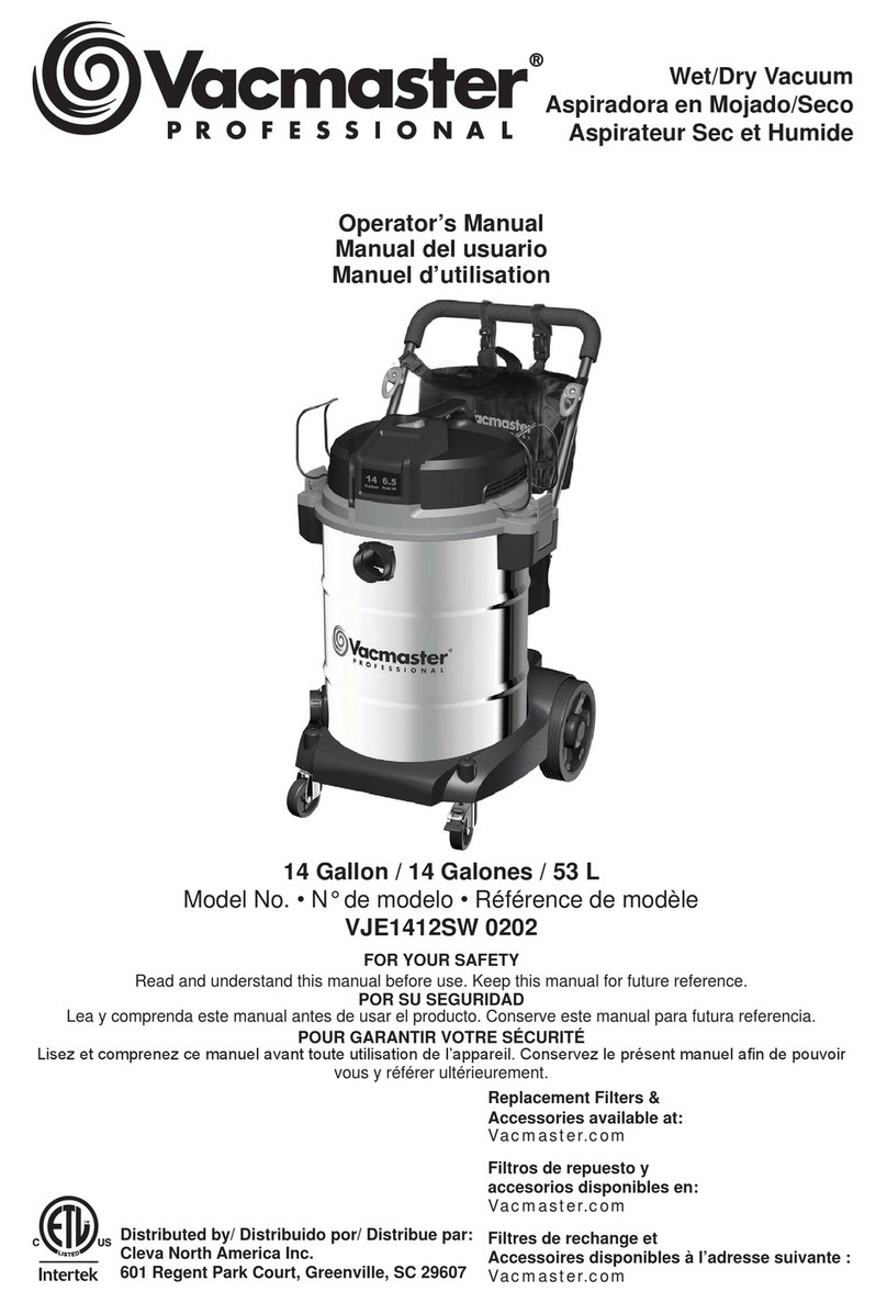 Vacmaster VJE1412SW 0202 User manual