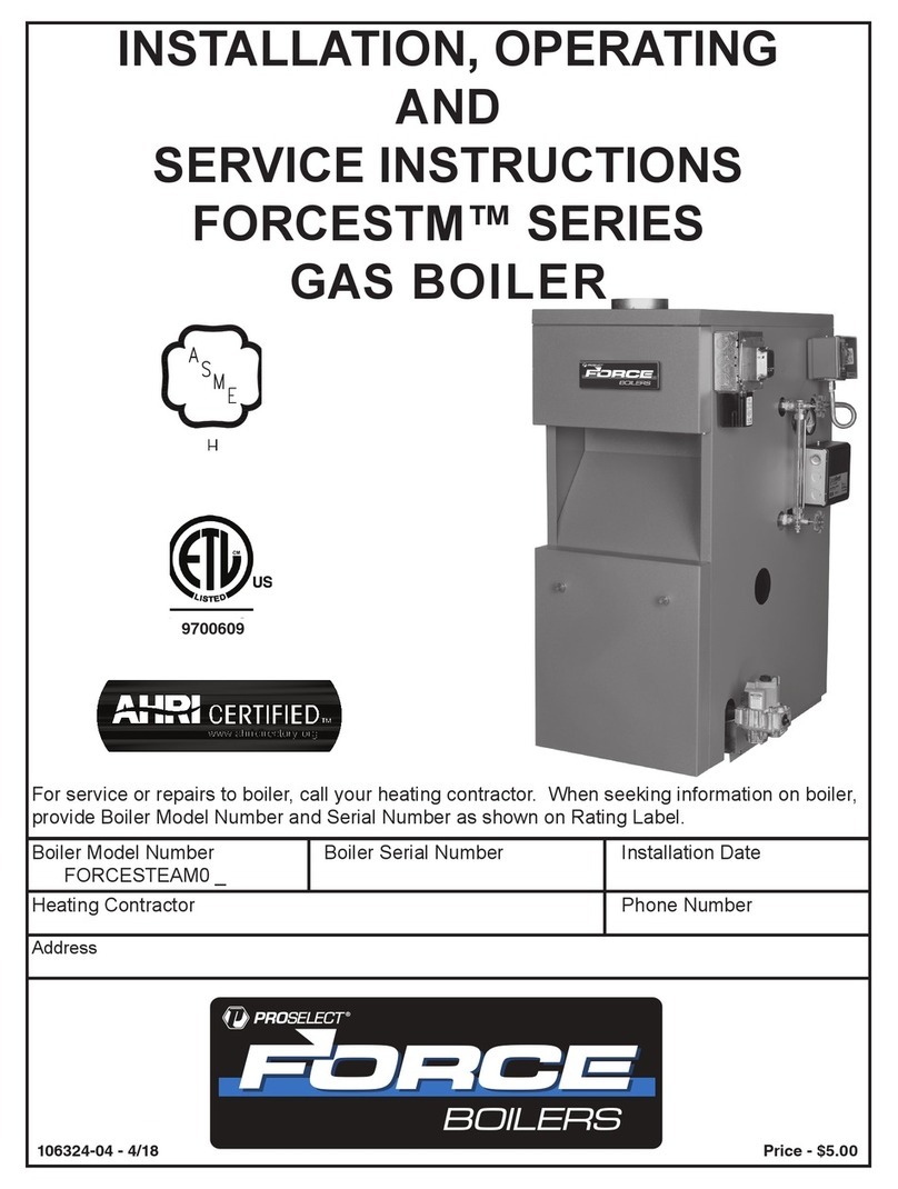 ProSelect FORCESTM Series Installation, operating and service instructions