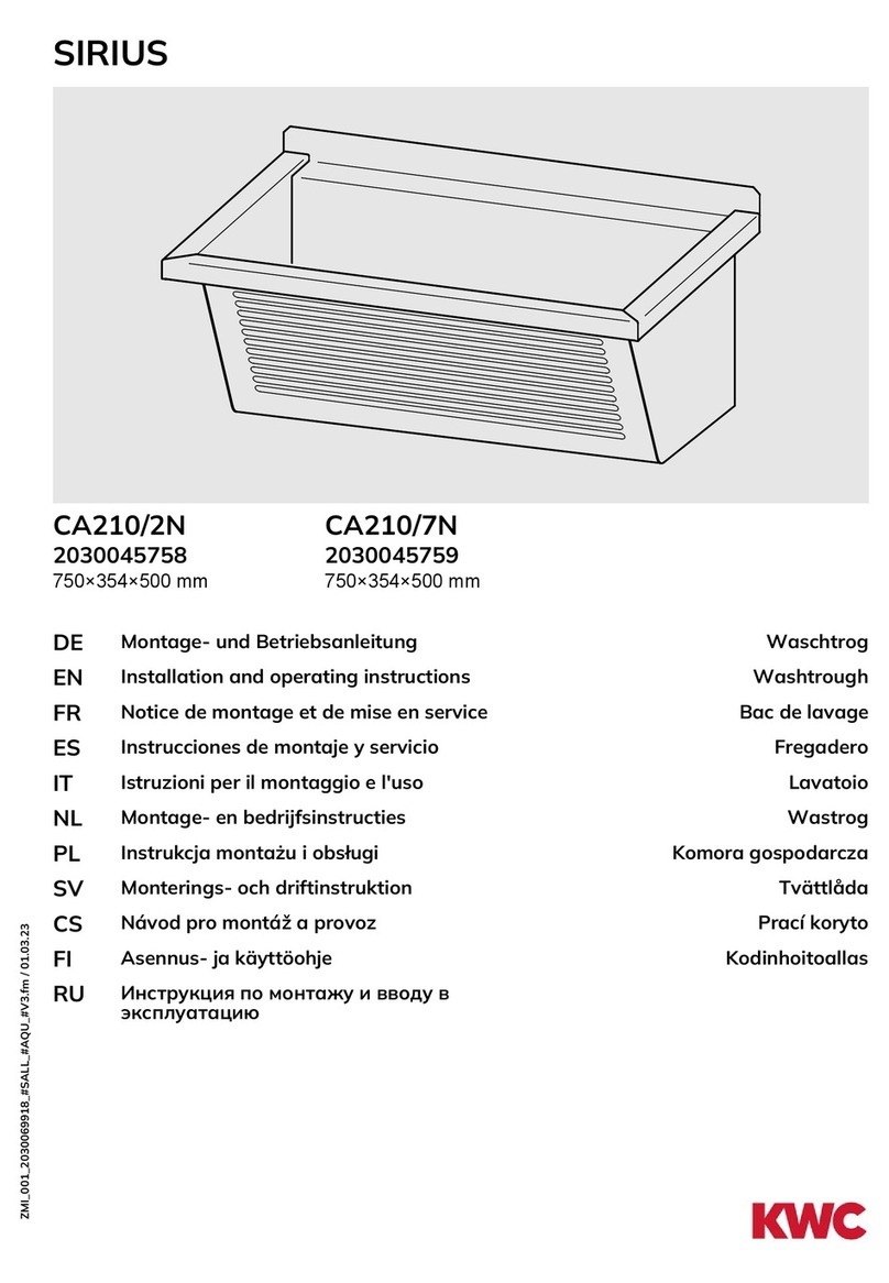 Franke SIRIUS CA210/2N User manual Franke SIRIUS CA210/2N User manual