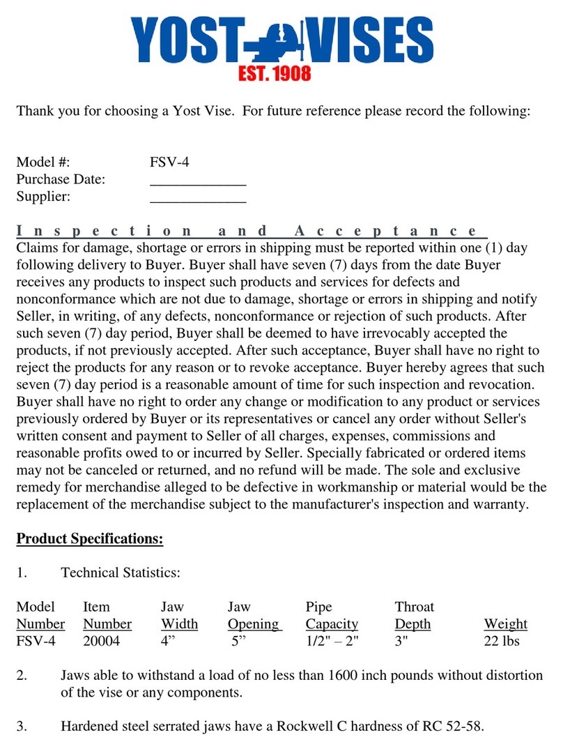 Yost Vises FSV-4 User manual