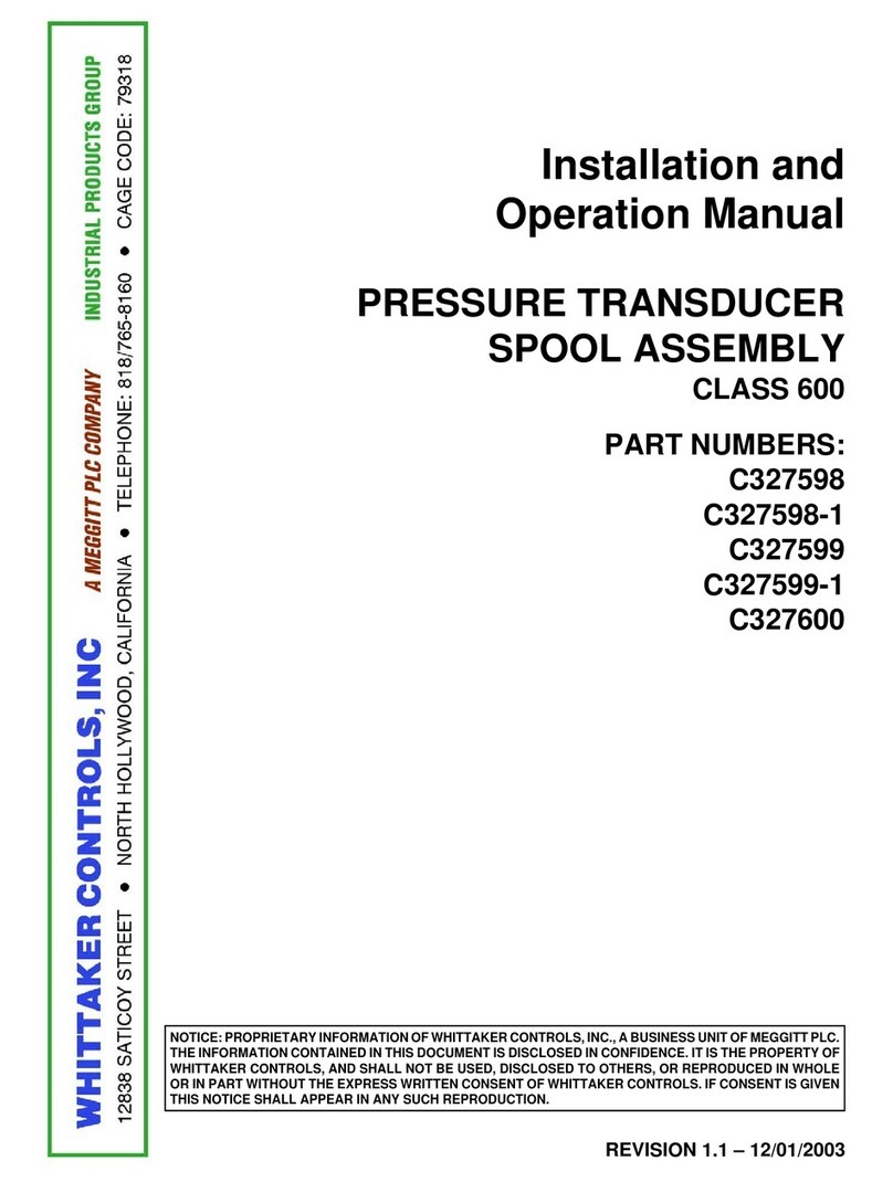 Meggitt Whittaker C327598 Installation and operation manual