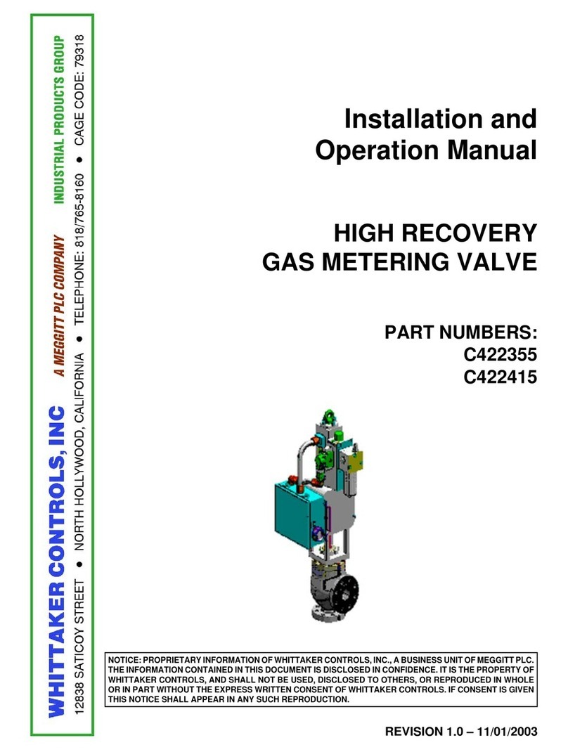 Meggitt Whittaker C422355 Installation and operation manual