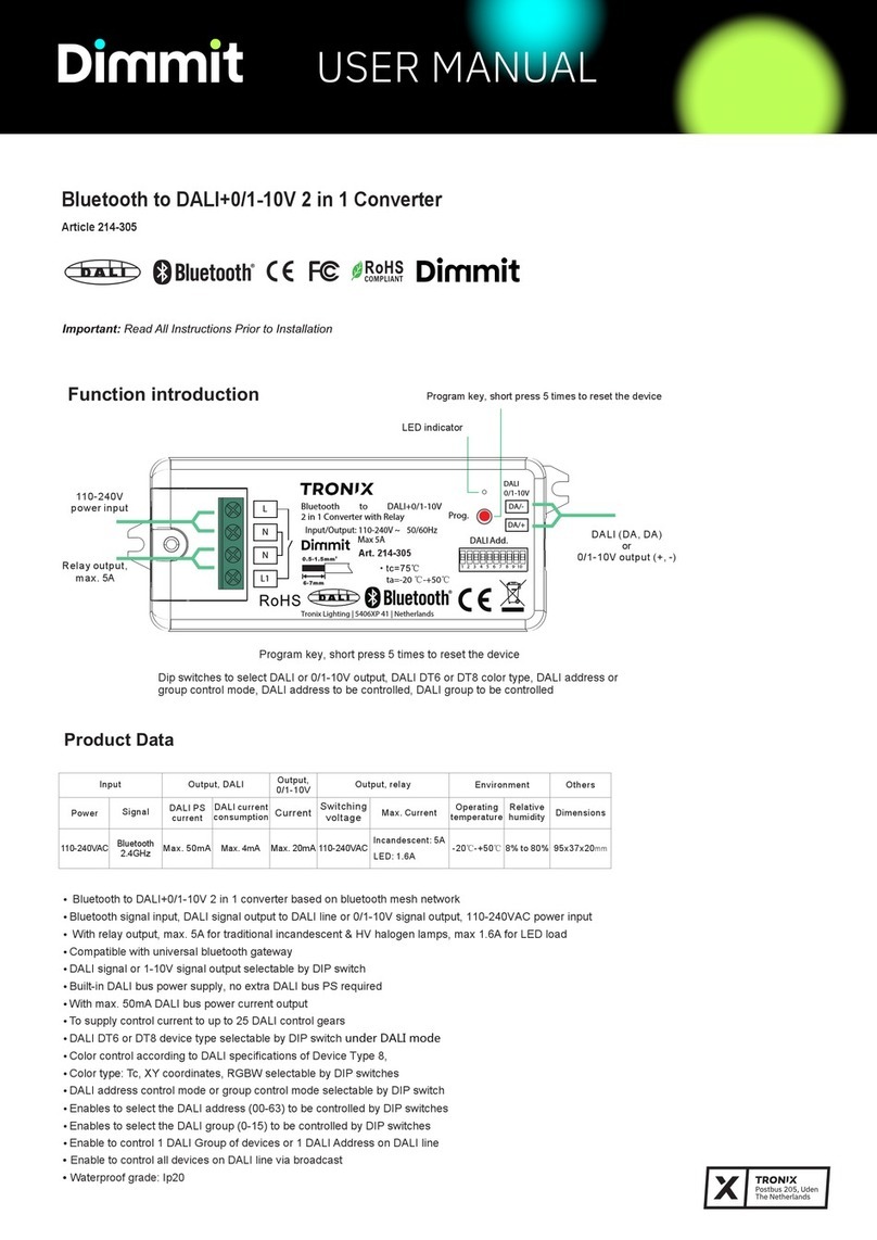Tronix Dimmit 214-305 user manual
