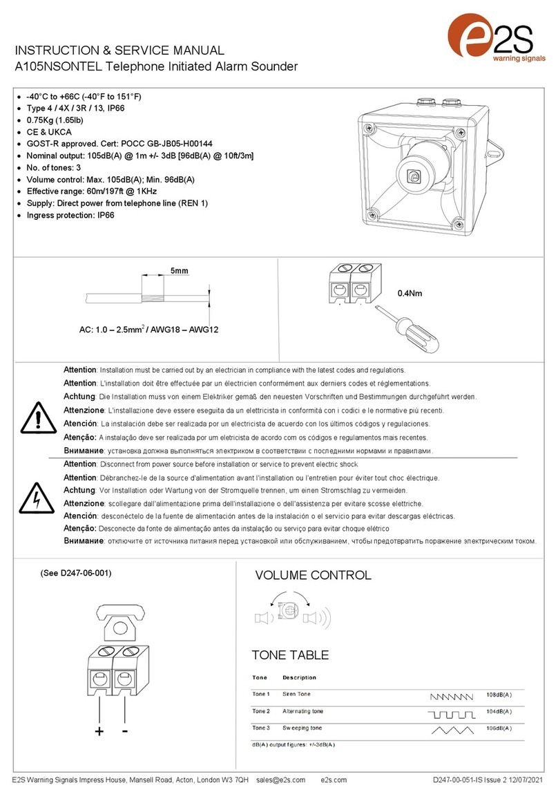 E2S A105NSONTEL Instructions/service manual