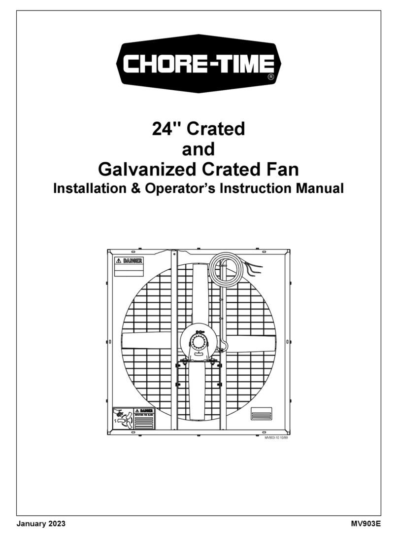 Chore-Time 14843 Installation & operator's instruction manual