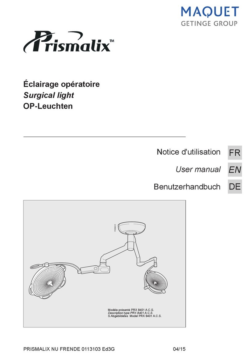 Getinge MAQUET Prismalix User manual Getinge MAQUET Prismalix User manual