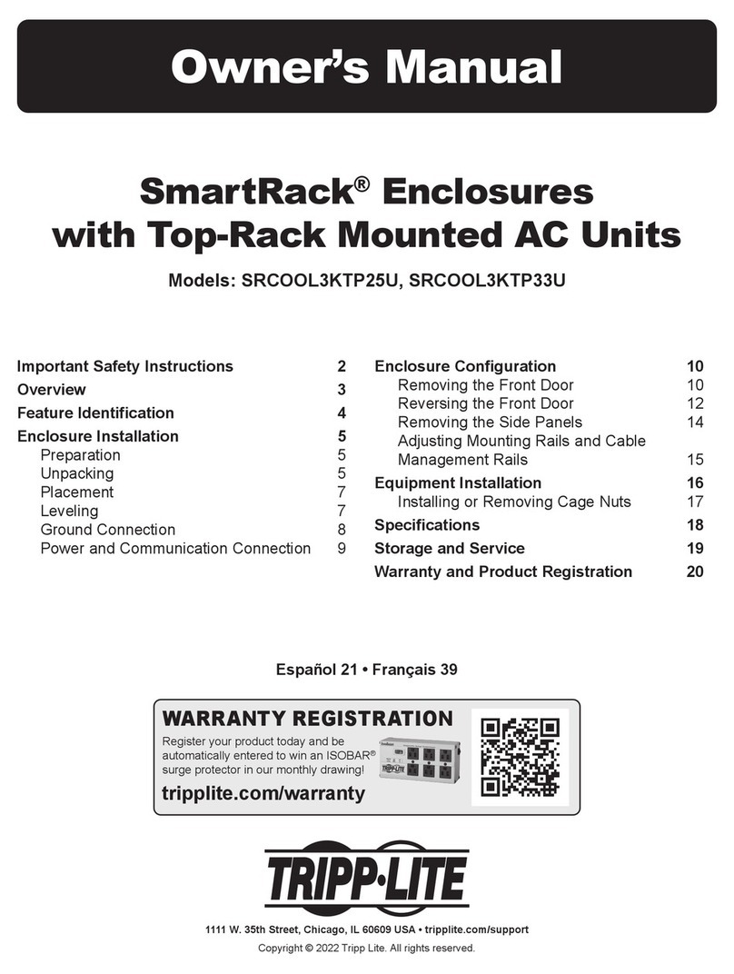 Tripp Lite SmartRack SRCOOL3KTP25U User manual Tripp Lite SmartRack SRCOOL3KTP25U User manual