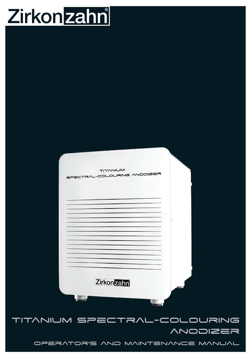 Zirkon zahn titanium spectral-colouring anodizer Operator and maintenance manual Zirkon zahn titanium spectral-colouring anodizer Operator and maintenance manual