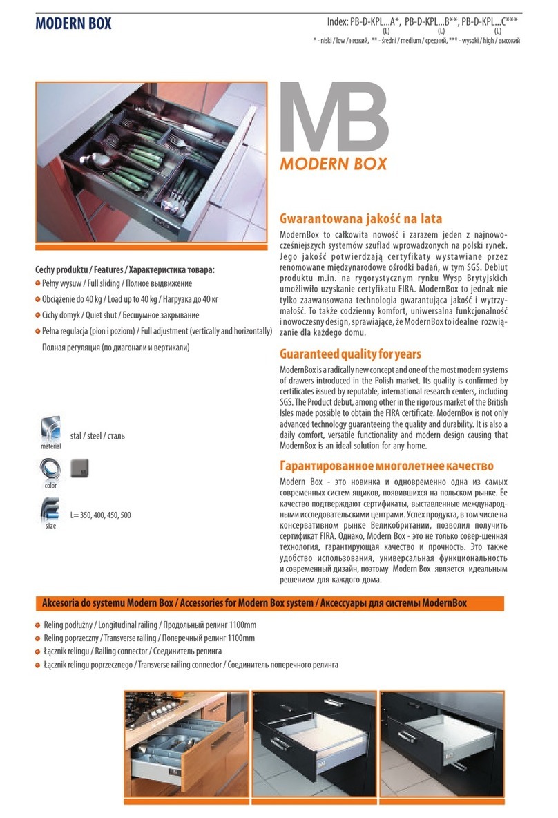 GTV MODERN BOX PB-D-KPL A Series Assembly instructions