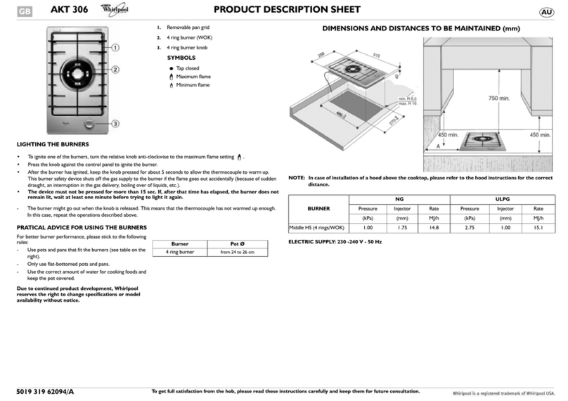 Whirlpool AKT 306 User manual Whirlpool AKT 306 User manual