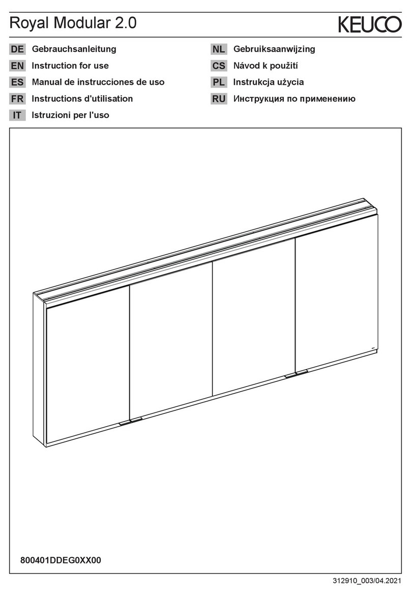 KEUCO Royal Modular 2.0 800401DDEG0 00 Series Instructions for use KEUCO Royal Modular 2.0 800401DDEG0 00 Series Instructions for use