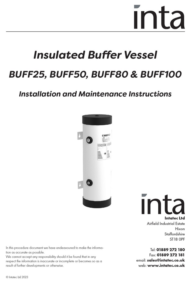 Inta BUFF25 Installation and maintenance instructions