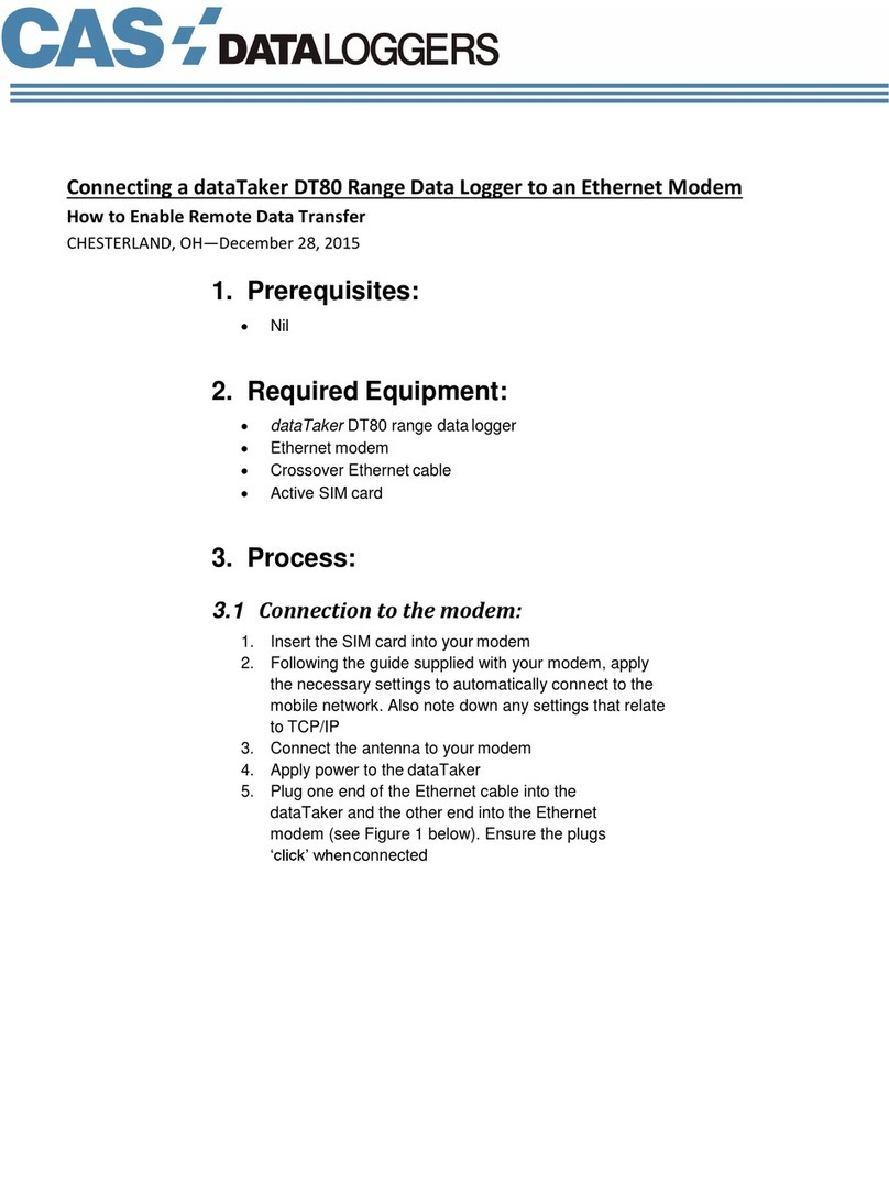 CAS DataLoggers DT80 User manual