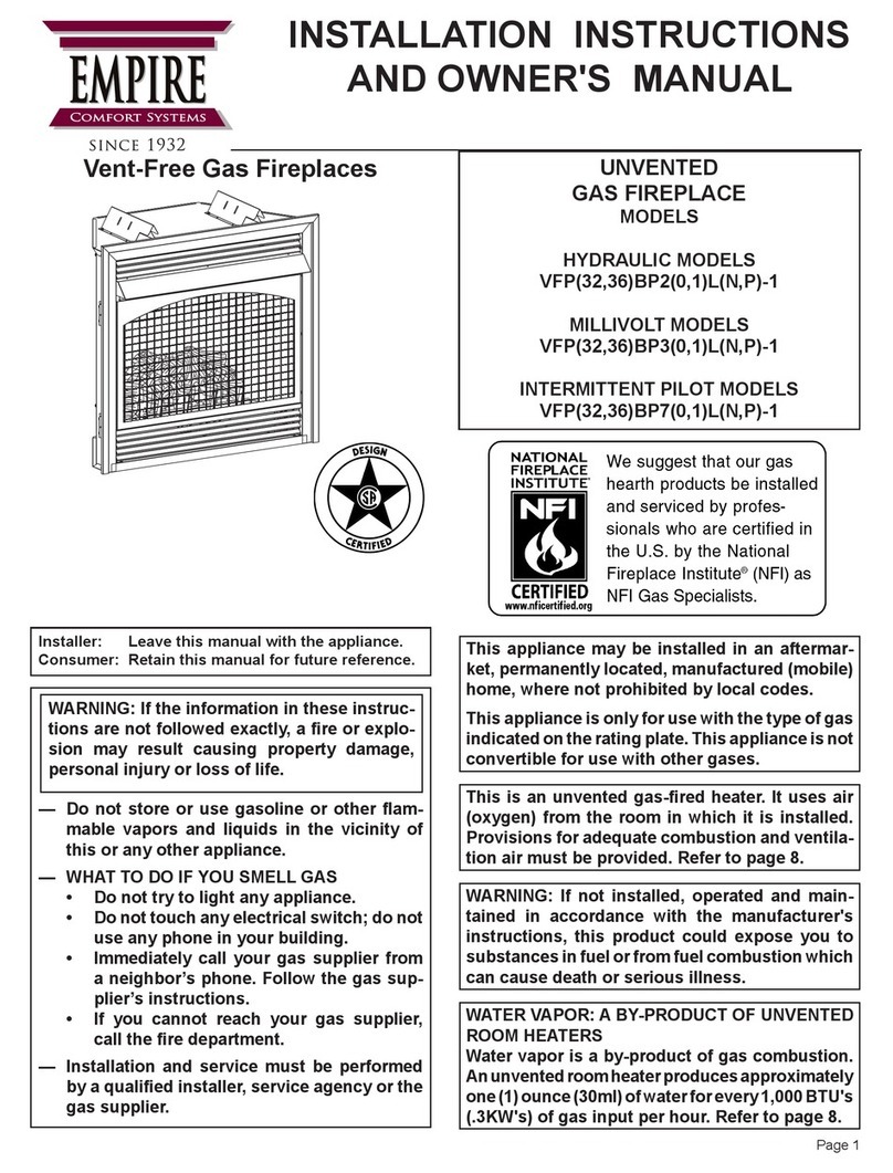 Empire Comfort Systems VFP32BP20LN-1 Installation instructions and owner's manual Empire Comfort Systems VFP32BP20LN-1 Installation instructions and owner's manual