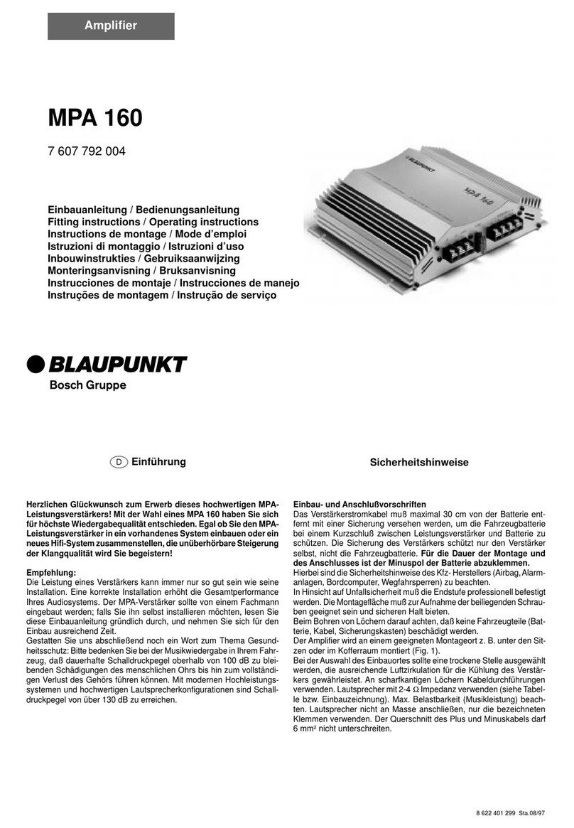 Blaupunkt MPA160 User manual