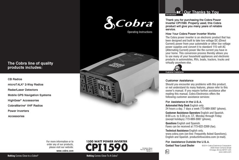 Cobra CPI1590 operating instructions