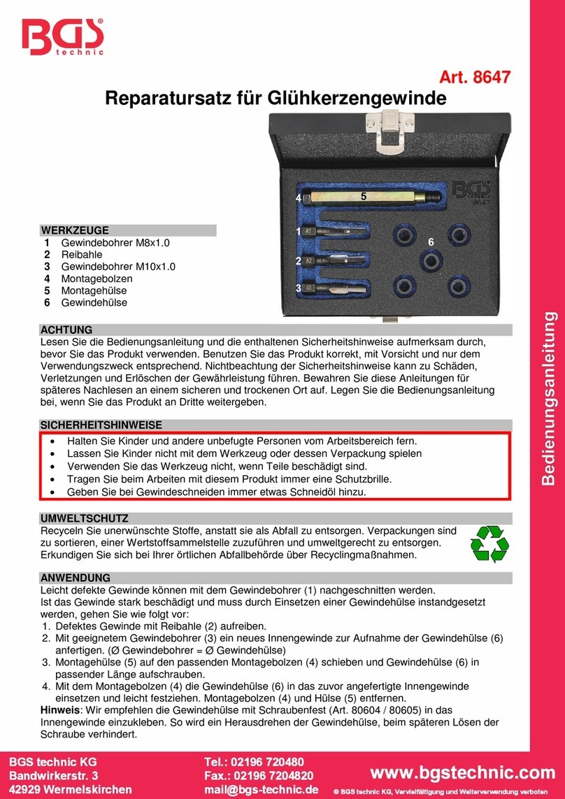 BGS technic 8647 User manual BGS technic 8647 User manual