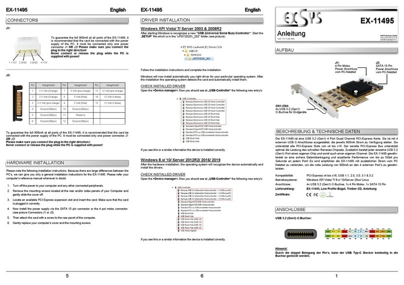 Exsys EX-11495 manual