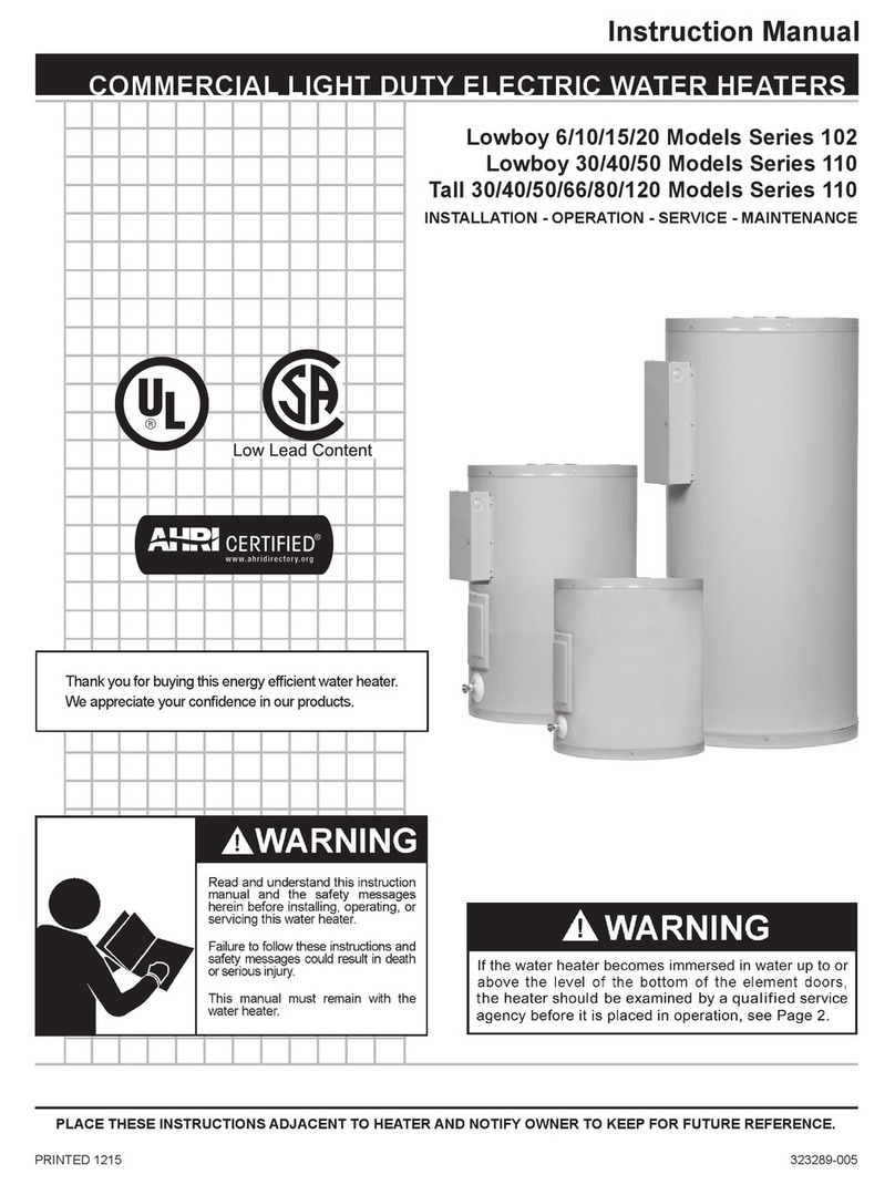 A.O. Smith Lowboy 6 instruction manual A.O. Smith Lowboy 6 instruction manual
