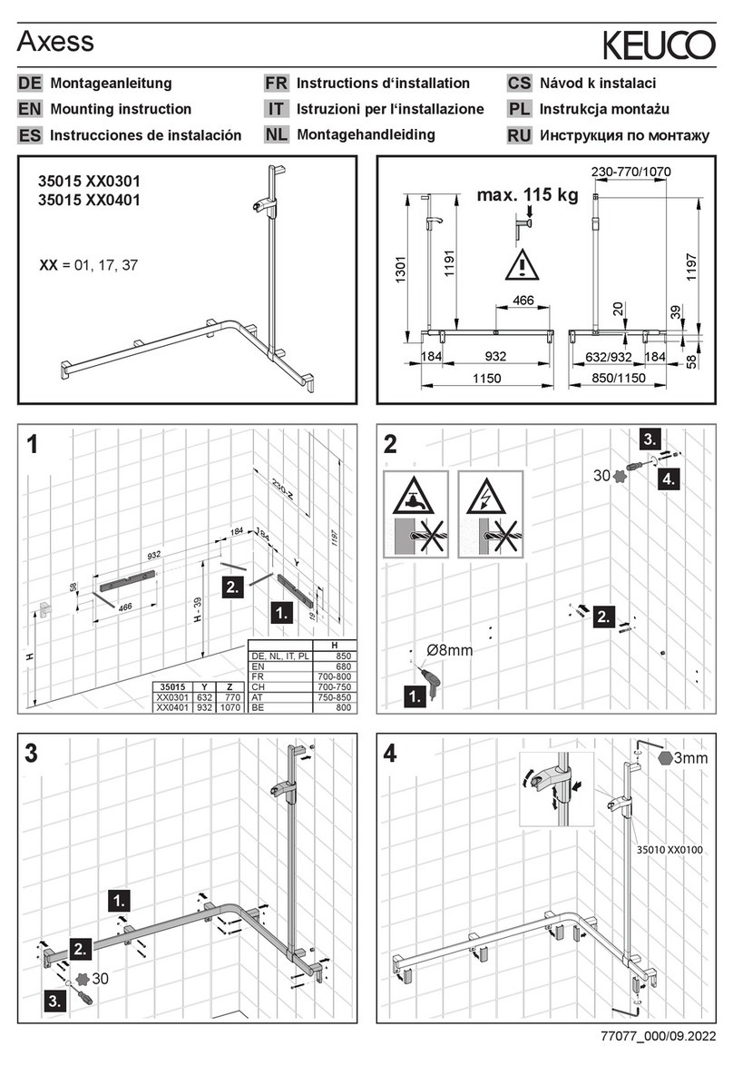KEUCO Axess 35015 0301 Series User guide