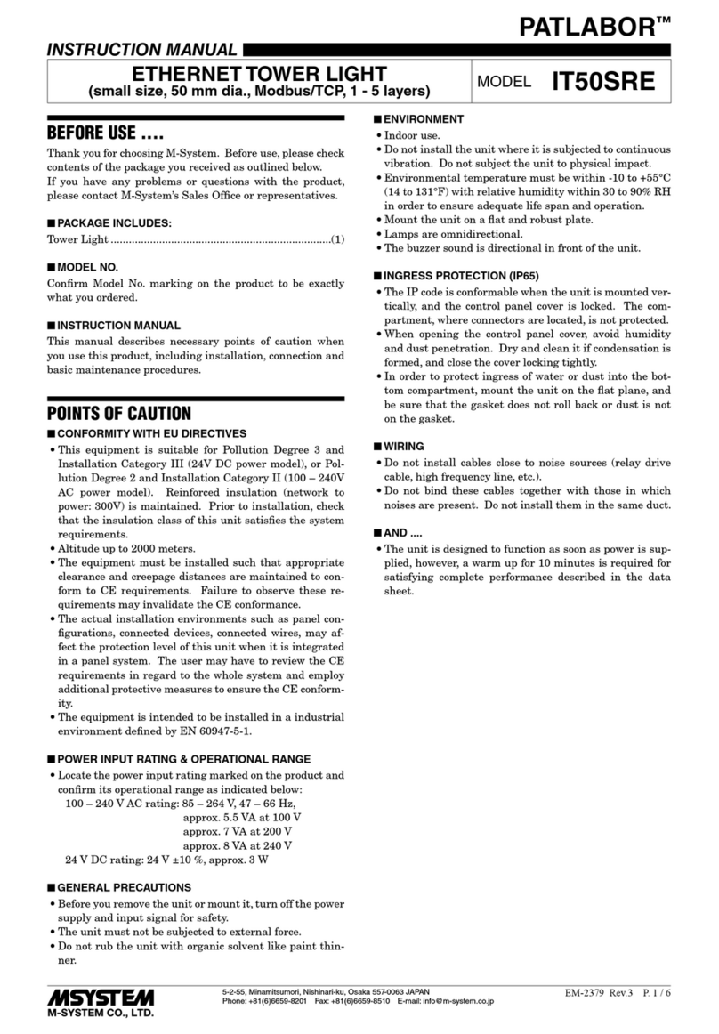 M-system PATLABOR IT50SRE instruction manual