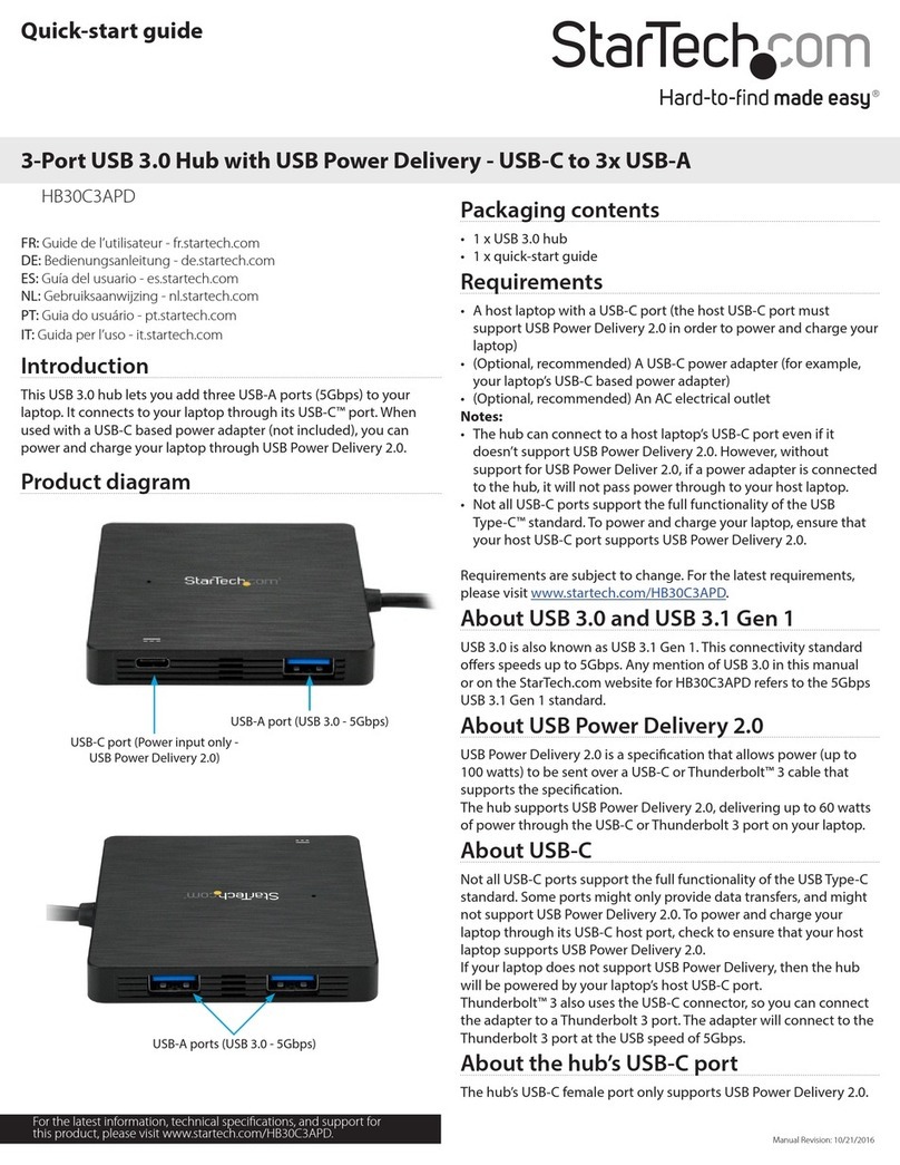 StarTech.com HB30C3APD quick start guide StarTech.com HB30C3APD quick start guide