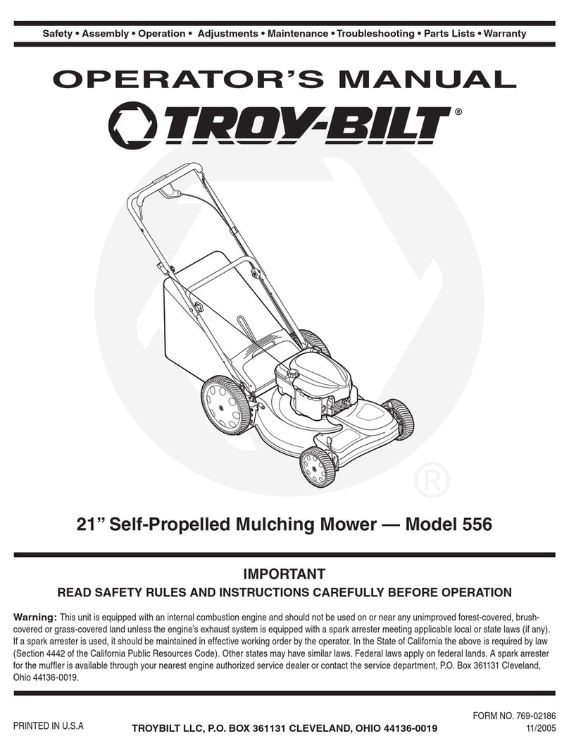 Troy-Bilt 556 User manual