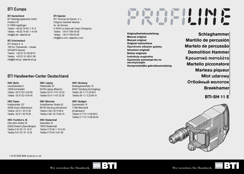 BTI ProfiLine BTI-SH 11 User manual