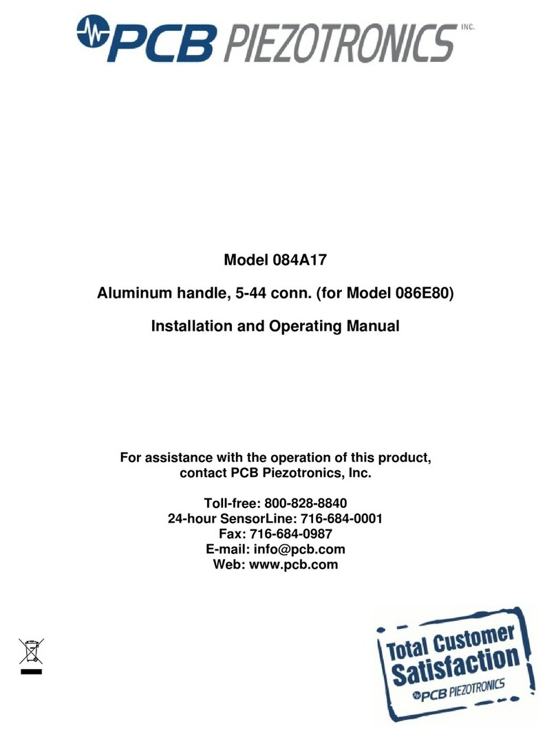 PCB Piezotronics 084A17 Installation and operating manual