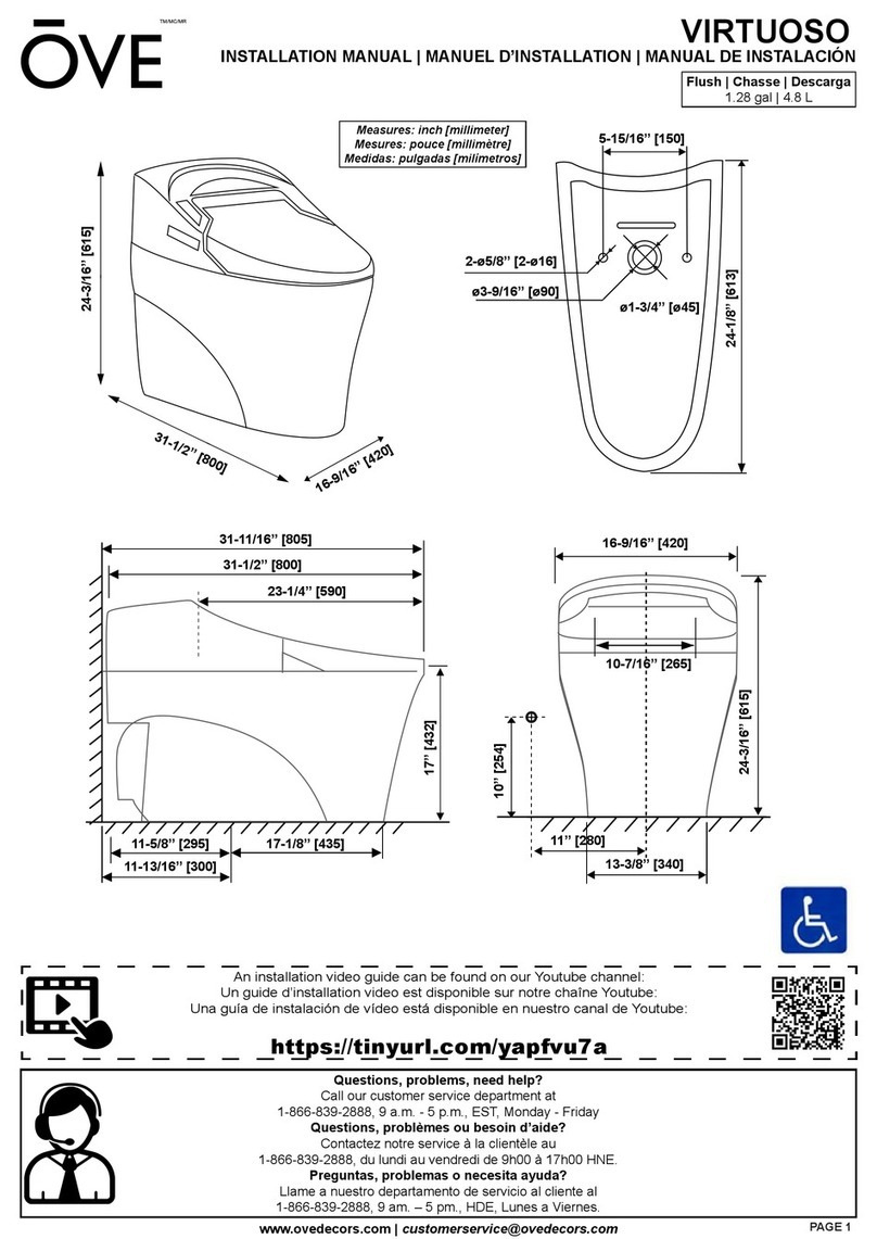 OVE VIRTUOSO 15WST-SAGA32-WHTOU installation manual OVE VIRTUOSO 15WST-SAGA32-WHTOU installation manual