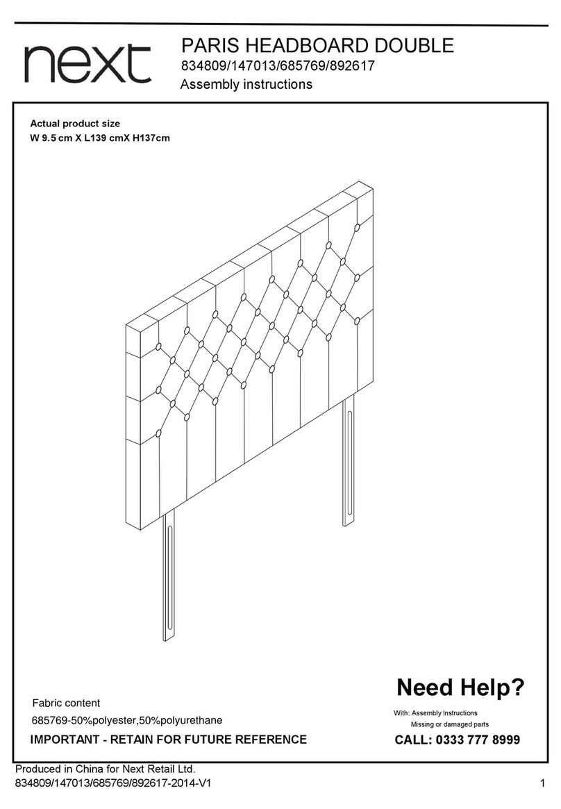 Next PARIS 834809 Assembly instructions