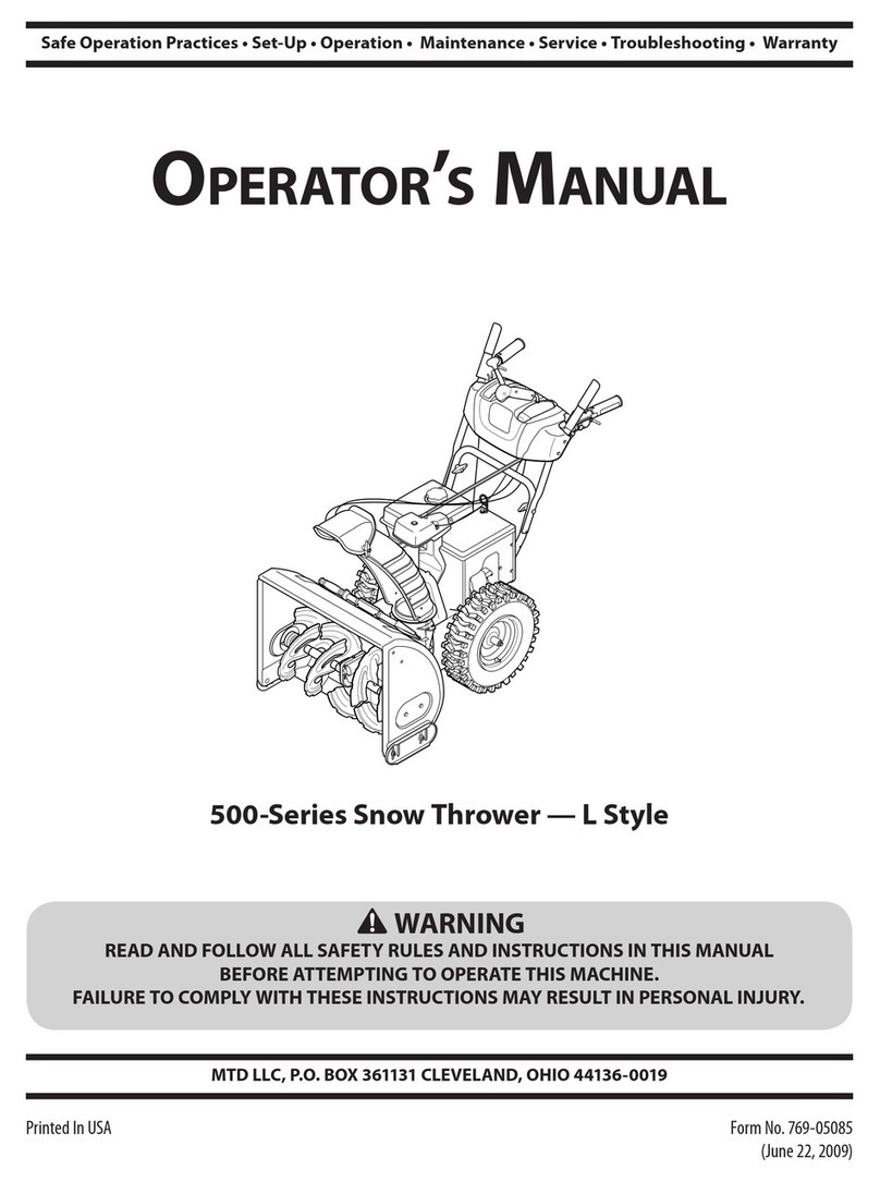 MTD 500 Series Operator's manual