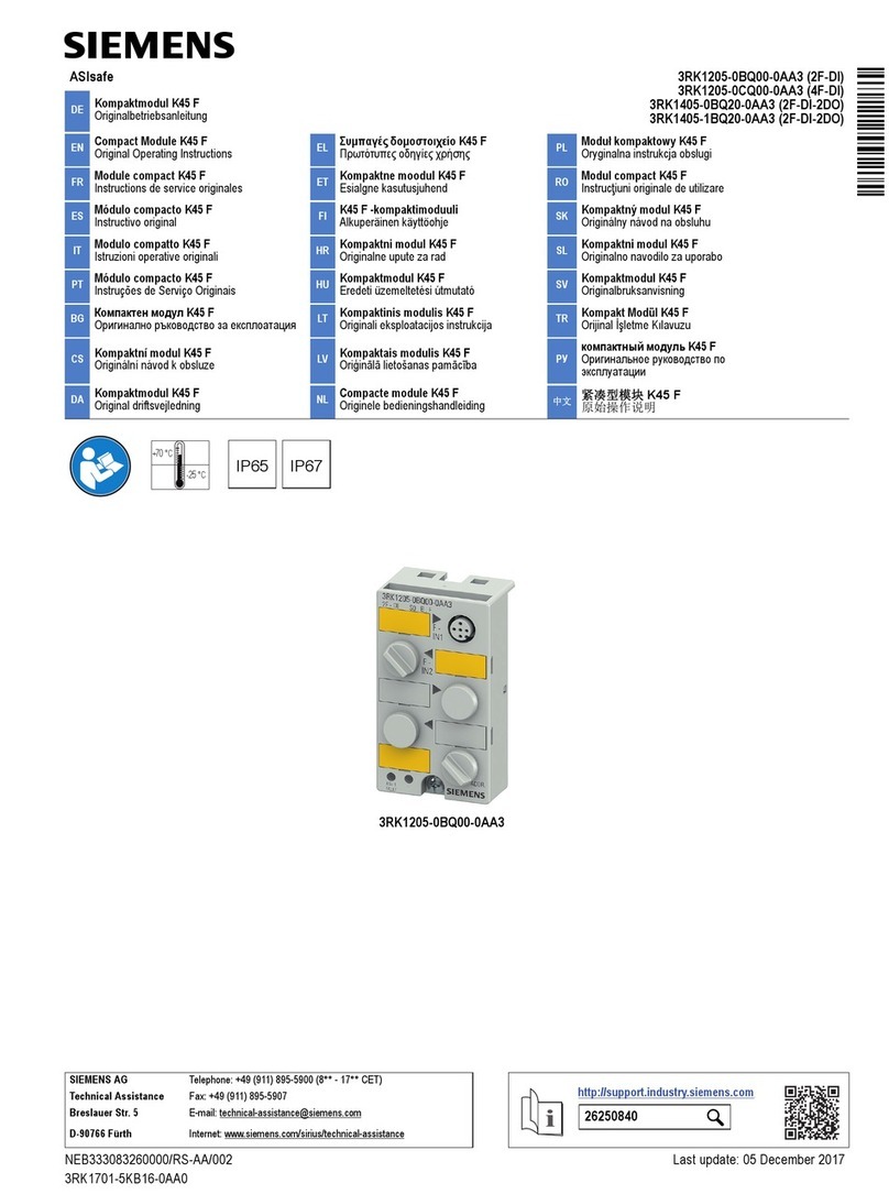 Siemens ASIsafe K45 F Original operating instructions