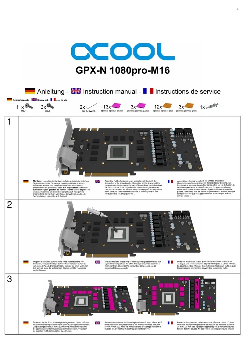 Alphacool GPX-N 1080pro-M16 User manual