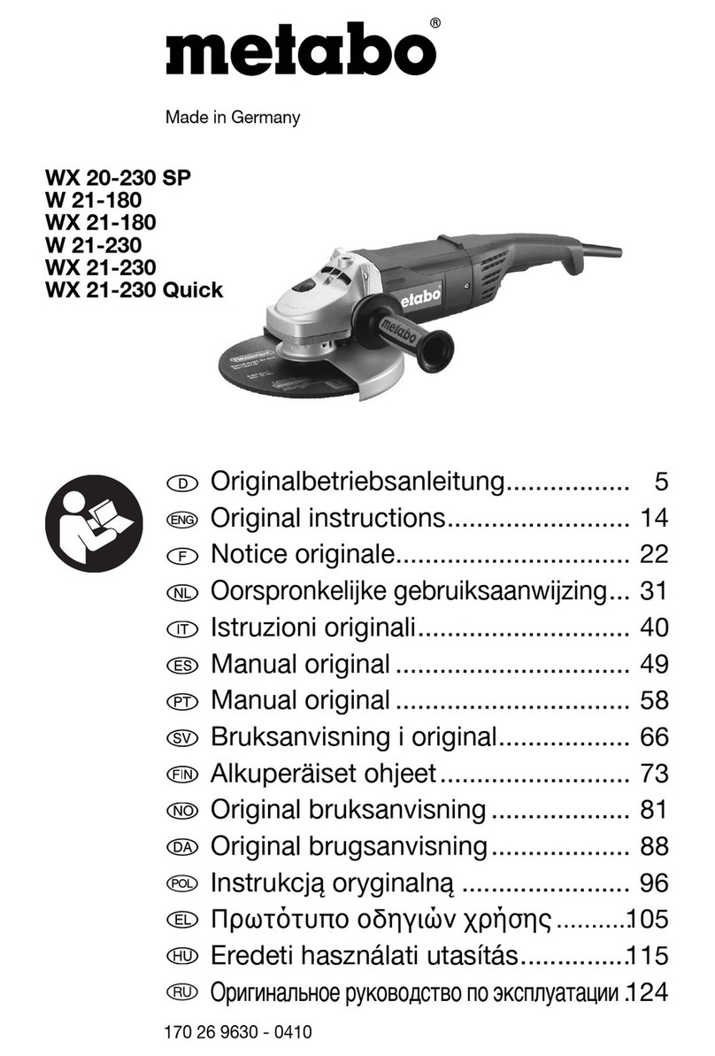 Metabo WX 20-230 SP User manual