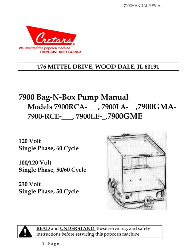 Cretors 7900 Series manual