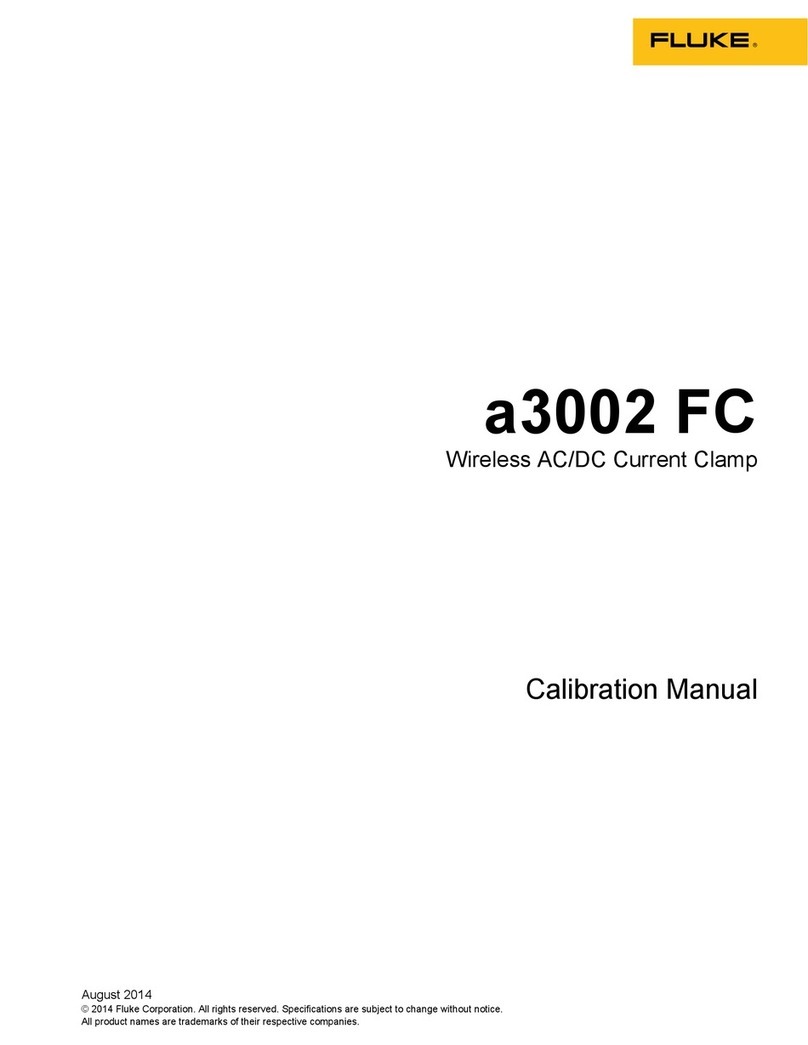 Fluke a3002 FC Calibration manual