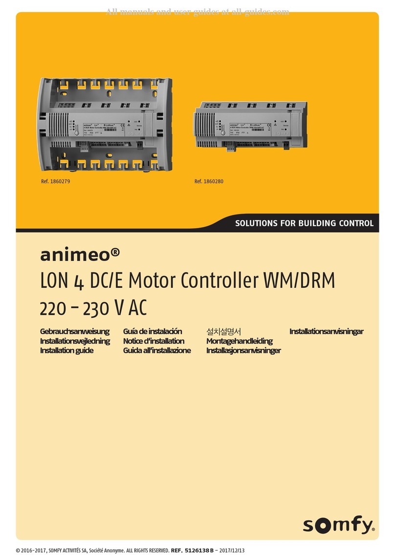 SOMFY Animeo 1860279 installation guide