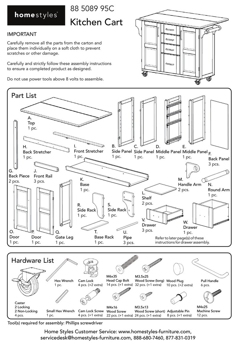 Home Styles 88 5089 95C manual Home Styles 88 5089 95C manual