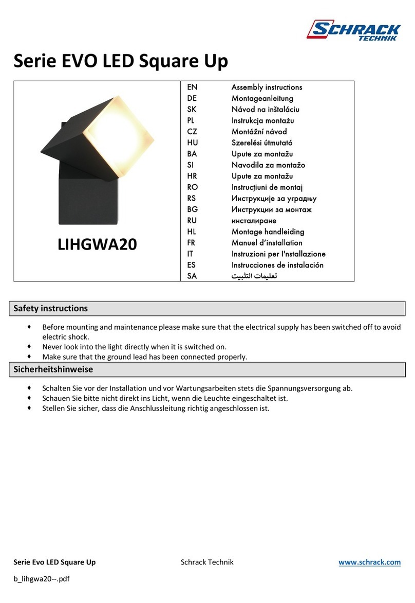Schrack Technik VO LED Square Up Series Assembly instructions